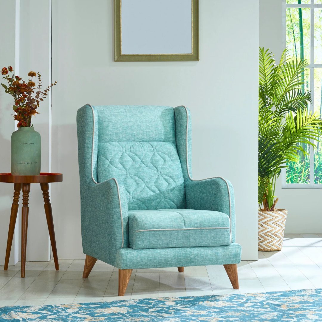 Elegant Sky blue Accent Chair