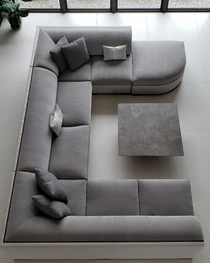 Dark Grey U-Shape Sofa