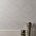 Modern Off-White Textured Living Room Wallpaper